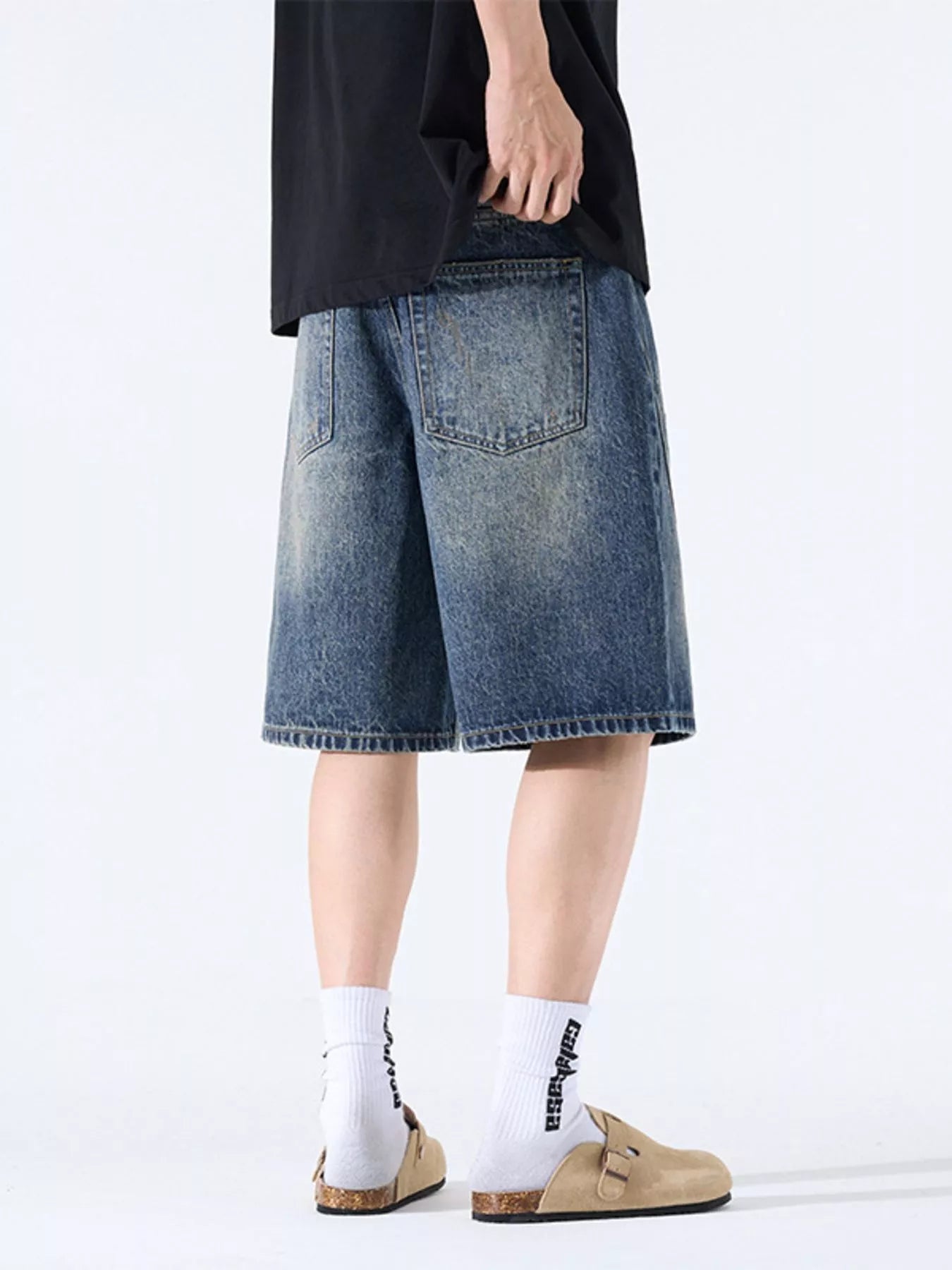 3da92b87-23d2-4339-bcf8-0124b826387a-Max-OriginLoose Fit Denim Shorts - Vintage Blue