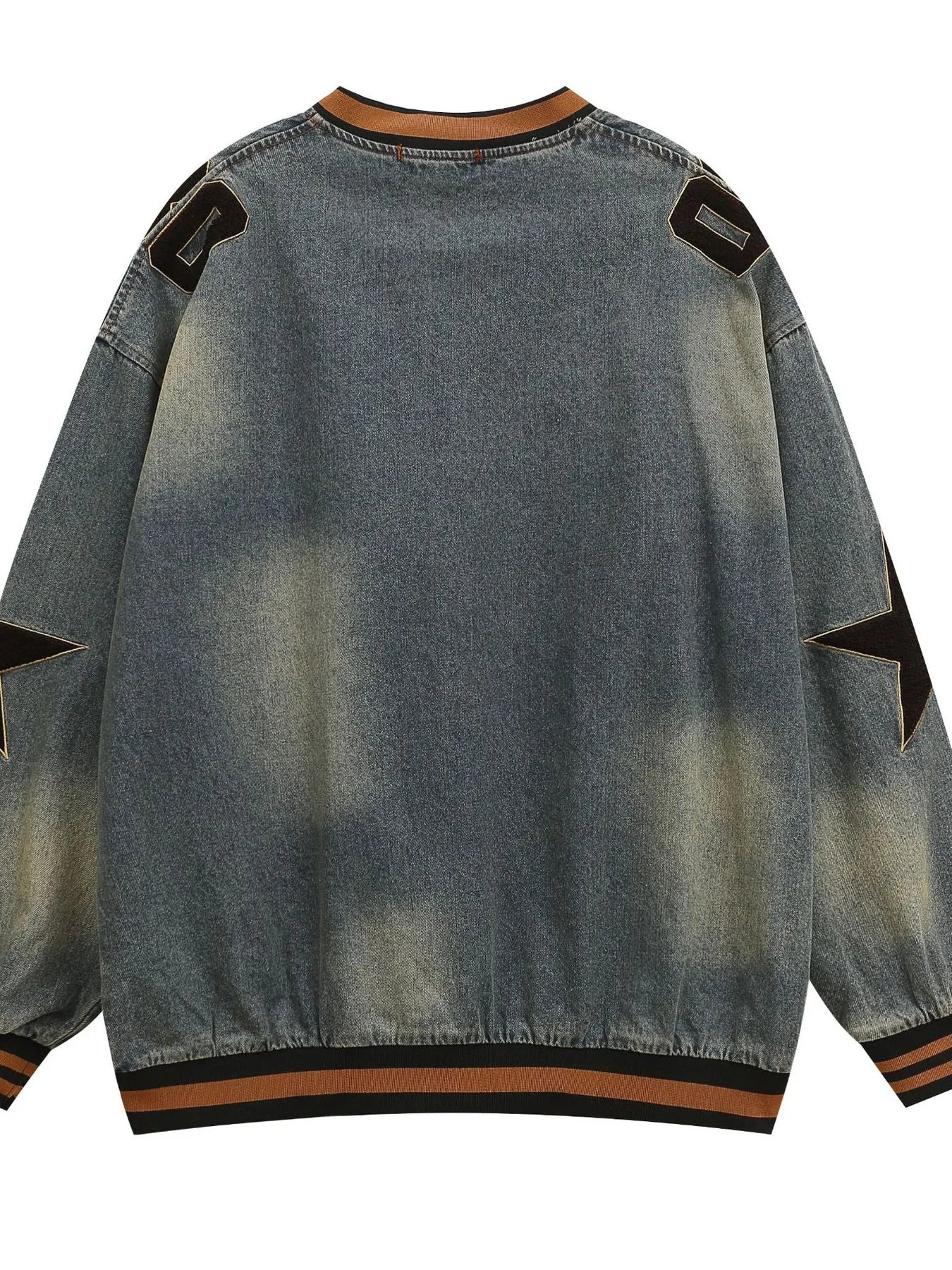 d41f87717ce4419d93e44c6f046eb24c-Max-OriginMen's Washed Denim Sports Jersey Sweatshirt